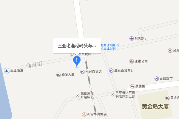 三亞老漁港變身海鮮廣場地圖